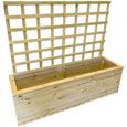 Garden Trough Planter with Trellis - Timber Wood