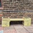 Garden Planter Bench - Timber Wood