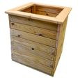Deluxe Garden Planter - Large - Square - Timber Wood