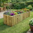 Log Lap Garden Planter Trough - Timber Wood