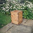 Redwood Tall Square Garden Planter