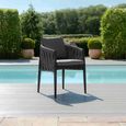 Milan Garden Dining Chair - Set of 2 - Charcoal
