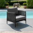 Milan Garden Lounge Chair - Charcoal