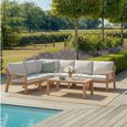New York Corner Garden Sofa Set - Wood