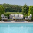 Florence Garden Sofa Set - 3 Seater - Cool Linen