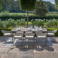 Florence Garden Dining Set - 8 Seater - 220cm - Cool Linen
