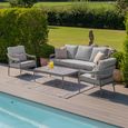 Florence Garden Sofa Set - 3 Seater - Cool Linen