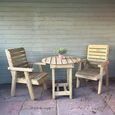 Clover Garden Bistro Set - 2 Seater - Round - Redwood
