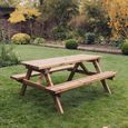 Churnet Valley Deluxe Redwood Garden Picnic Table - 180cm