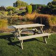 Churnet Valley Traditional Redwood Garden Picnic Table -140cm