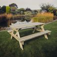 Churnet Valley Traditional Redwood Garden Picnic Table -180cm