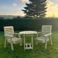 Clover Garden Bistro Set - 2 Seater - Round - Redwood