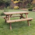 Churnet Valley Deluxe Redwood Garden Picnic Table - 150cm