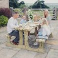 Churnet Valley Lunar Redwood Garden Picnic Table - 180cm
