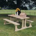 Churnet Valley Lunar Redwood Garden Picnic Table - 180cm