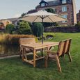 Churnet Valley Redwood 4 Seater Garden Dining Set with 2 Benches