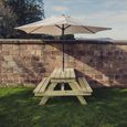 Churnet Valley Traditional Redwood Garden Picnic Table -140cm