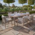 Havana Garden Dining Set - 6 Seater - 180cm - Natural Linen