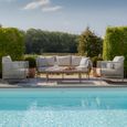 Havana Garden Sofa Set - 3 Seater - with Coffee Table - Natural Linen