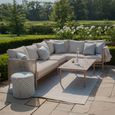 Havana Large Corner Garden Sofa Set - with Coffee Table - Natural Linen