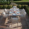 Havana Garden Dining Set - 6 Seater - 180cm - Natural Linen