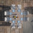 Havana Square Garden Dining Set - 8 Seater - Natural Linen