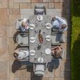 Maldives Garden Dining Set - 8 Seater - 220cm - Cool Linen