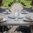 Maldives Oval Garden Dining Set - 6 Seater - 180cm - Cool Linen