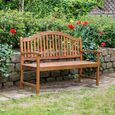 Lakeside Garden Bench - Serpentine - 5ft - Acacia Wood