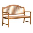 Lakeside Garden Bench - Serpentine - 5ft - Acacia Wood
