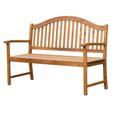 Lakeside Garden Bench - Serpentine - 5ft - Acacia Wood