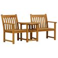 Lakeside Garden Companion Set - Acacia Wood - Flat Arm