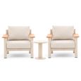 Sicily Garden Lounge Set - 2 Seater - Latte