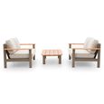 Sicily Garden Sofa Set - 4 Seater - with Coffee Table - Cafe Latte