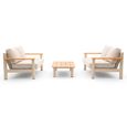 Sicily Garden Sofa Set - 4 Seater Sofas - Latte