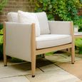 Burford Garden Lounge Armchair - Almond