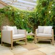 Burford Garden Lounge Set - 2 Seater - Almond