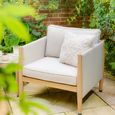 Burford Garden Lounge Armchair - Almond