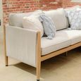Burford Small Corner Garden Sofa Set - Coffee Table - Ceramic Top - Almond