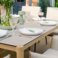 Burford Square Garden Dining Set - 8 Seater - 150cm - Ceramic Top - Almond