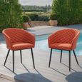 Ambition Garden Fabric Dining Chairs - Set of 2 - Terracotta