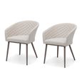 Ambition Garden Fabric Dining Chairs - Set of 2 - Latte