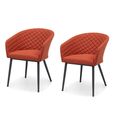 Ambition Garden Fabric Dining Chairs - Set of 2 - Terracotta