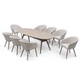 Ambition Oval Garden Dining Set - 8 Seater - 230cm - Ceramic Top - Latte