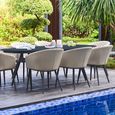 Ambition Oval Garden Dining Set - 8 Seater - 230cm - Ceramic Top - Oatmeal