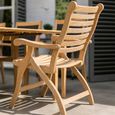 Roble Wood Folding Garden Dining Armchair - Set of 2
