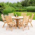 Roble Wood Folding Garden Dining Armchair - Set of 2