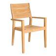 Roble Wood Stacking Garden Dining Armchair - Set of 2