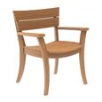 Sorrento Garden Dining Armchair - Set of 2 - Teak Wood