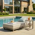 Ibiza Garden Sun Lounger - Latte